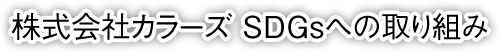 株式会社カラーズ SDGsへの取り組み